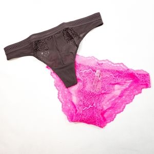 1 Victoria Secret and 1 Adorw Me Thong Panties